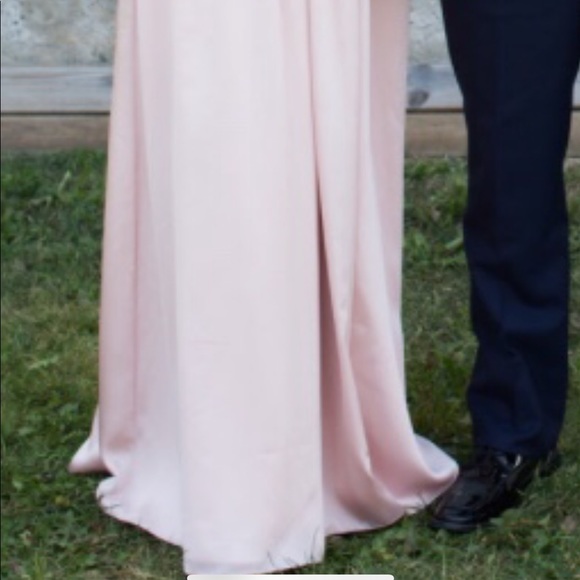Blush Pink Vera Wang Bridesmaid Dress - Picture 2 of 10